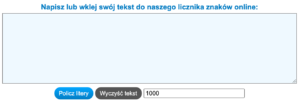 Licznik znaków dostępny w Internecie.
