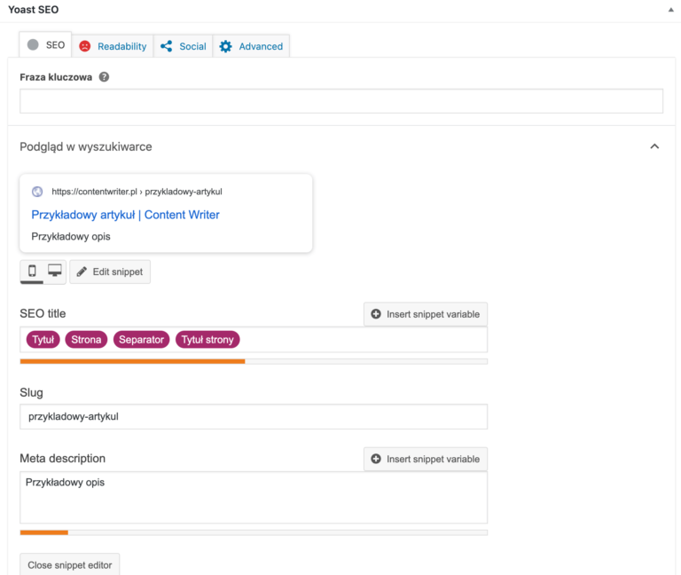 Widok yoast seo